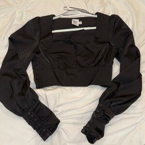 Princess Polly Black Crop Top NEVER WORN